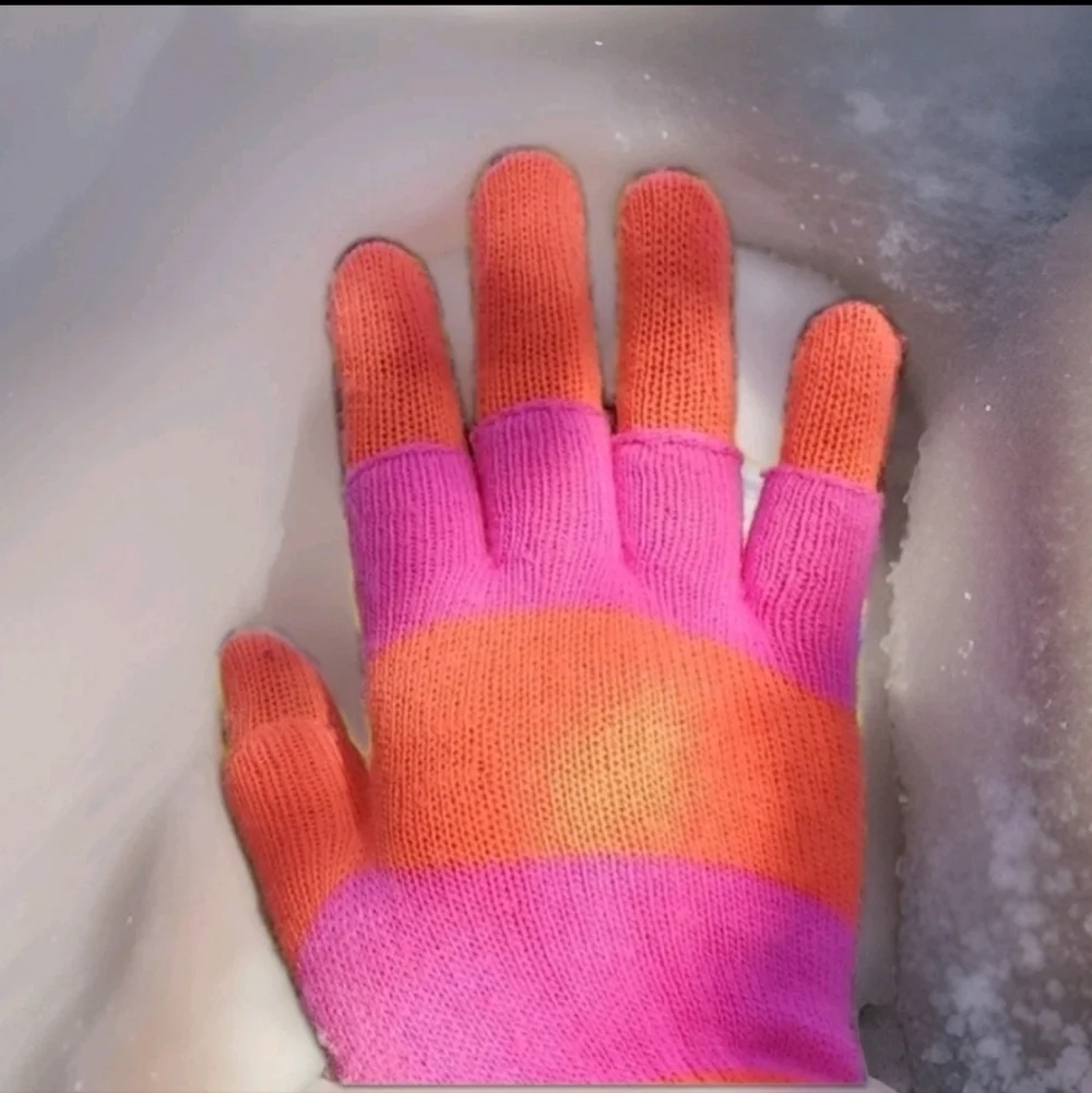 Tangerine Pink Stretch Gloves One Size Fits Most